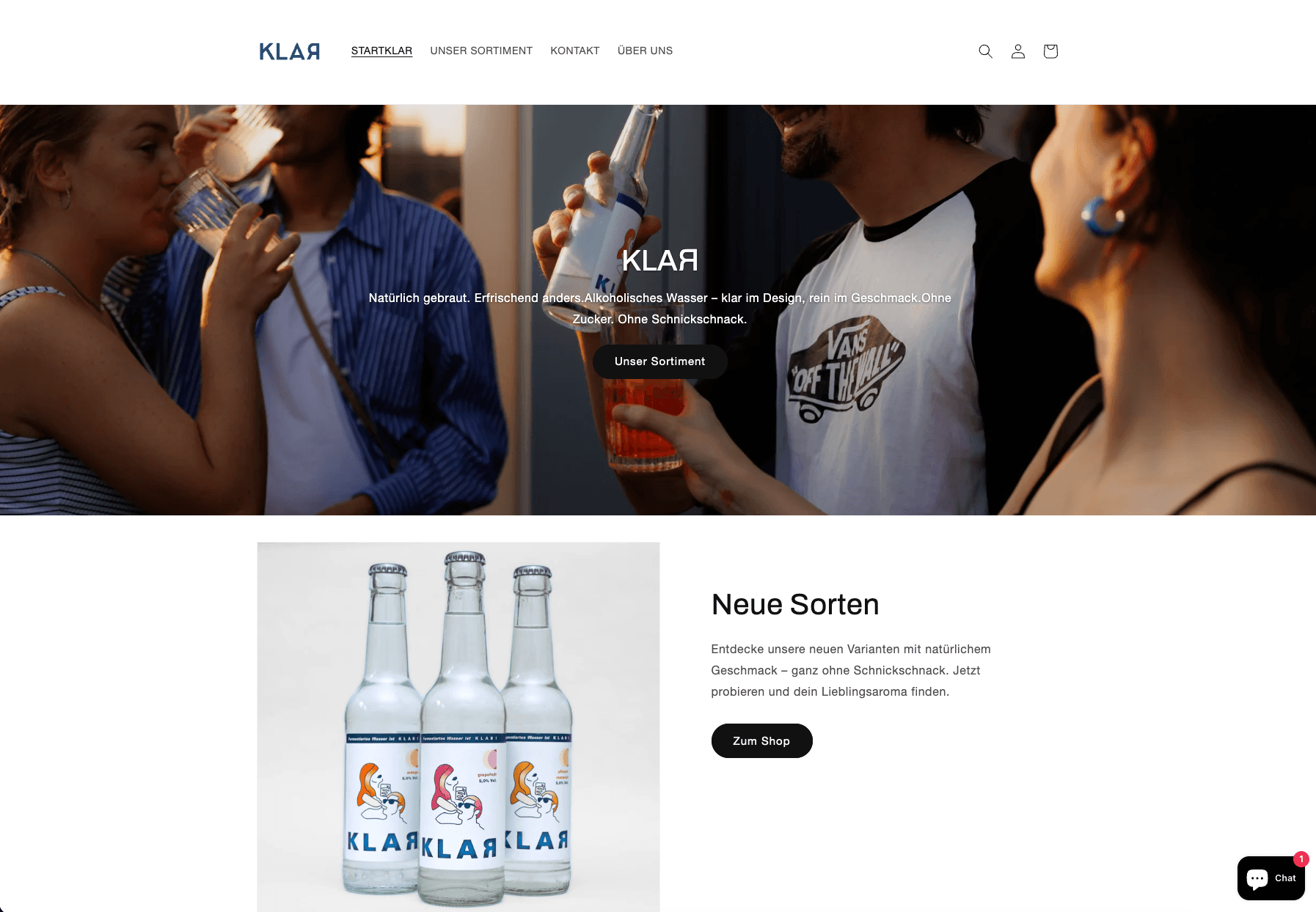 Klar Website-Vorschau